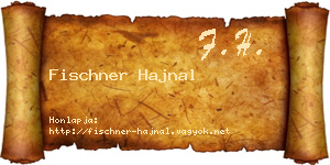 Fischner Hajnal névjegykártya